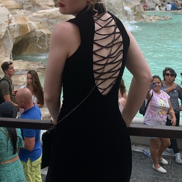 Vintage Black Cherry Velvet Dress - Picture 6 of 7